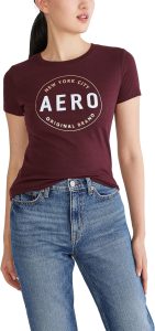 AEROPOSTALE Women's Circle Short Sleeve Graphic Tee